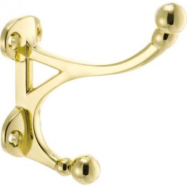 Мебельный крючок KERRON Д85 Ш29 В90, латунь KR 0100 OT 