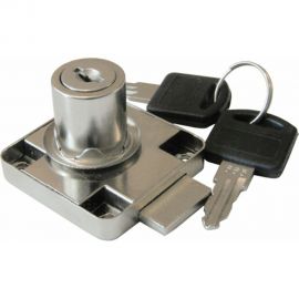 Врезной замок для ДСП Mebax хром, 19 мм 00-00002161 