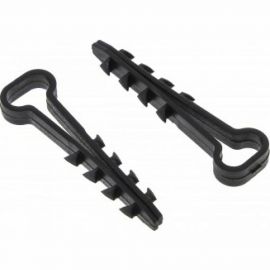 Дюбель-хомут для плоского кабеля EKF 6х12 мм черный 10 шт. plc-cd-6x12b-r 