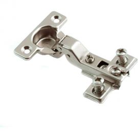 Мебельная петля Element SLIDE-ON mini полунакладная 95 град. с отв.пл, белый цинк 2 шт 123090 