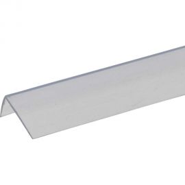 Равнополочный уголок GRACE пвх, 20x20 мм, 2,7 м, прозрачный УТ000034230 