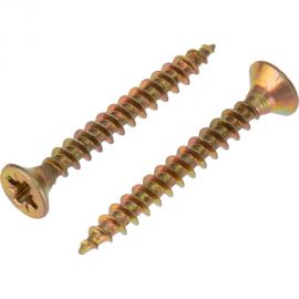 Универсальный саморез KRANZ 3,5x30, желтый цинк, 200 шт. KR-01-3311-004 