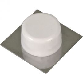 Дверной самоклеющийся стопор Amig нержавеющая сталь, пластик белый 405-45 IN BL 