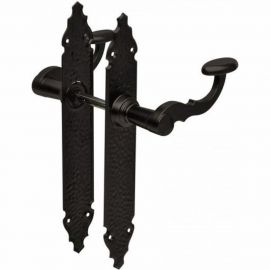 Дверная ручка на планке Amig черная, глухая 100-280х45 