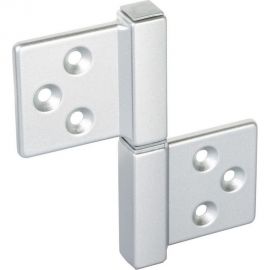 Дверная петля ALDEGHI LUIGI SPA накладная 38х32х12 мм, цвет: матовый хром, к-т: 1 шт. + монтажный набор 143CS032_Q 