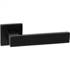 Ручка на раздельном тонком цинковом основании ABRISS R21.120 MBP/BL (матовый черный/черная вставка) 30051 