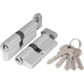 Цилиндровый механизм Ajax AZ102/60 mm (25+10+25), CP хром, 5 кл. 43861 