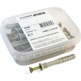 Дюбель-гвоздь Качественный КРЕПЕЖ потайной бортик, 8х60, 20 шт 0200621 КЧ 