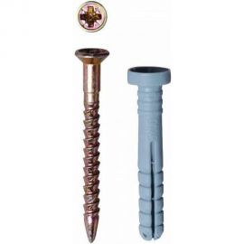 Дюбель-гвоздь полипропиленовый с цилиндрическим бортиком 2000 шт. (6х40 мм; ТФ0; PZ) Зубр 4-301360-06-040 