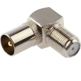 Угловой переходник ЭРА гнездо F - штекер TV, simple RSA041 Б0048298 