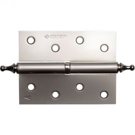 Дверная разъемная петля Зубр Эксперт 1 подшипник цвет матовая никель PN левая с крепежом 100x75x2.5 мм 2 шт. 37605-100-4L 