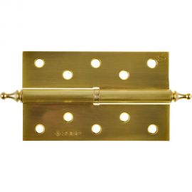 Дверная разъемная петля Зубр Эксперт 1 подшипник цвет матовая латунь SB левая с крепежом 125x75x2.5 мм 2 шт. 37605-125-3L 