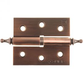 Дверная разъемная петля Зубр Эксперт 1 подшипник цвет старая медь AC правая с крепежом 75x63x2.5 мм 2 шт. 37605-075-6R 