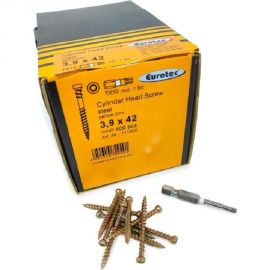 Саморезы Eurotec Cylinder Head Screw 3.9x42 TX10, цилиндр., 400 шт. + бита 111900 