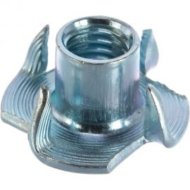 Мебельная забивная гайка Element М8 белый цинк 30 шт 307460 