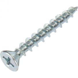 Оконный саморез KRANZ острый 4,1x30 белый цинк 500 шт. KR-01-3721-003 