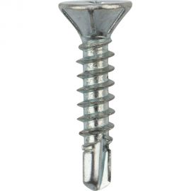 Оконный саморез KRANZ сверло 3,9x19, белый цинк, 500 шт. KR-01-3722-0010 