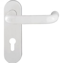 Гарнитур на накладке для противопожарных дверей HOPPE FS-K138/353K Paris PZ72mm F9016 белый пластик А=40-66мм 65798 