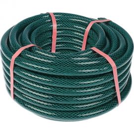 Поливочный шланг Yard Люкс, ПВХ, армированный, зеленый, 3-х слойный, 1,85 мм, D 3/4, 25 м 66-3-025 