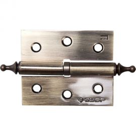 Дверная разъемная петля Зубр Эксперт 1 подшипник цвет старая латунь AB правая с крепежом 75x63x2.5 мм 2 шт. 37605-075-5R 