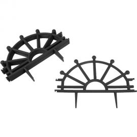 Декоративный заборчик Дачная мозаика Штурвал черный 10638 