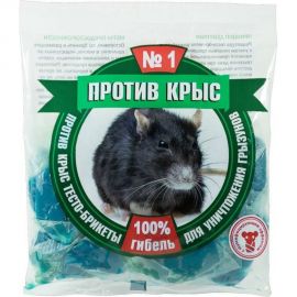 Средство от грызунов ООО Комус Против крыс тесто-брикеты, 200 г ПКБТП200 896226 