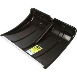 Снеговая пластмассовая лопата On 480x360 мм, с оцинкованной планкой, из морозостойкого пластика, черная 24-01-020 