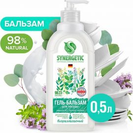 Гель-бальзам для мытья посуды и детских игрушек SYNERGETIC Эвкалипт и горный чабрец 0.5 л 103062 