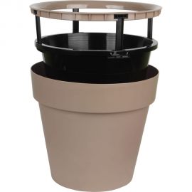 Пластиковый горшок liveingreen Протея 9 л, фраппе, с вкладкой, диам. 27 см, высота 24 см ПР27-90 