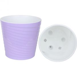 Пластиковый горшок liveingreen Эйс ��аванда/белый, 5 л, диам. 21 см, высота 19.5 см, с вставкой ЭС21-21 