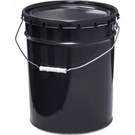 Ведро Тара.ру металл, 20 л, крышка-корона, чёрное 27193 