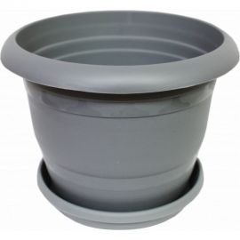 Кашпо Ангора 8.5 л, с поддоном, антрацит А5241ант 