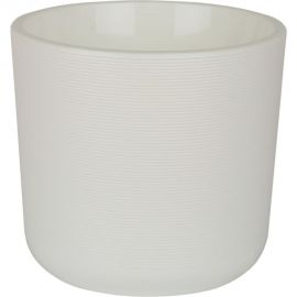 Пластиковый горшок liveingreen ЛИОН 9 л, белый, диам. 25 см, высота 21 см, с вкладкой ЛИ25-10 