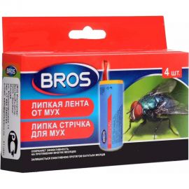Липкая полоска от мух BROS специальный объемный рисунок, 5 шт 700199 