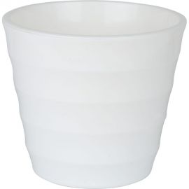 Пластиковый горшок с вкладкой liveingreen Лаура белый, диам. 27 см, высота 24 см, 9 л ЛР27-10 