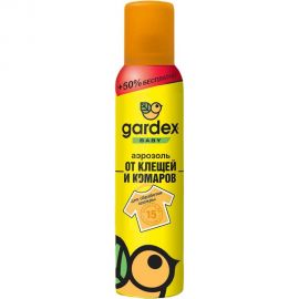 Аэрозоль от клещей и комаров на одежду Gardex Baby Maxi 150 мл 148 