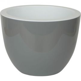 Пластиковый горшок с вкладкой liveingreen Орион серый муссон, диам. 24 см, высота 18 см, 6 л ОР24-70 
