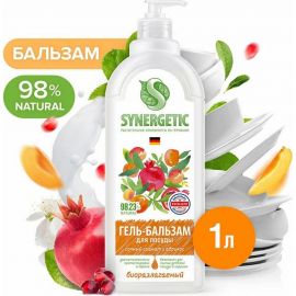 Гель-бальзам для мытья посуды и детских игрушек SYNERGETIC Сочный гранат и абрикос 1 л 103114 