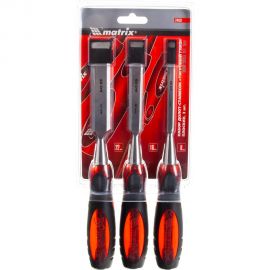 Набор плоских долот-стамесок ""Тигровый глаз"", 3шт, 8-16-22мм MATRIX 24431 