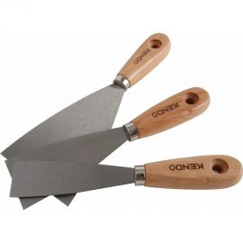 Набор скребков KENDO с деревянной ручкой, 3шт 45121 