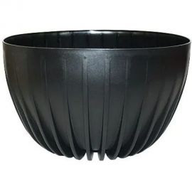 Пластиковый горшок с вкладкой liveingreen МИСКА СИГМА черный, диаметр 30 см, 7.9 л СИ вкМ30-75 