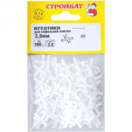 Крестик для кафельной плитки (100 шт; 3 мм) Стройбат 1479 