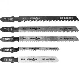 Набор полотен для электролобзика 5 шт, EU-хвостовик 29331-H52 Управдом 4100002536 