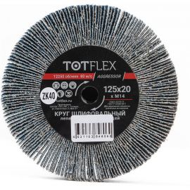 Круг лепестковый радиальный универсальный 125x20 мм, М14, Z Р40 Totflex 4631163848060 