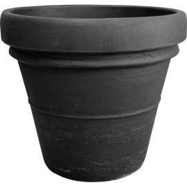 Цветочный горшок с поддоном Акватек Decorato черный 2-40-2105 