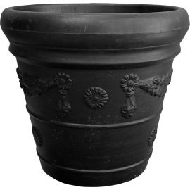 Цветочный горшок с поддоном Акватек Anticato серый 2-40-2101 