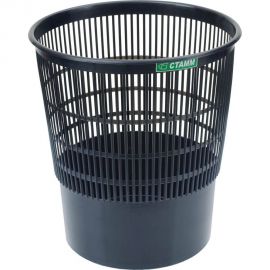 Корзина для бумаг Стамм 18 л, сетчатая, черная КР01 