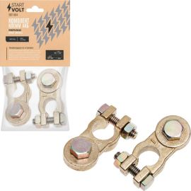 Клеммы АКБ в комплекте StartVOLT латунь, болт, 10 мм SBT 004 