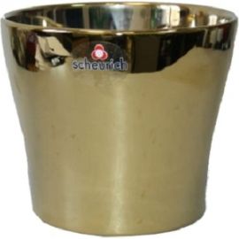 Керамическое кашпо Scheurich 808 MIRROR GOLD диам. 11 см, зеркальное золото 061269 