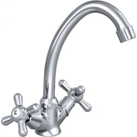 Смеситель для мойки/умывальника СЛАВЕН двуручный СЛ-ДВ-О11 